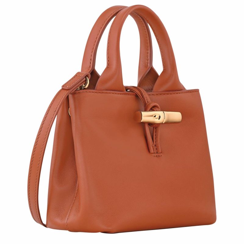 Women Le Roseau Xs Handbag Bark - Leather Bark Leather Bags Longchamp - Image 3