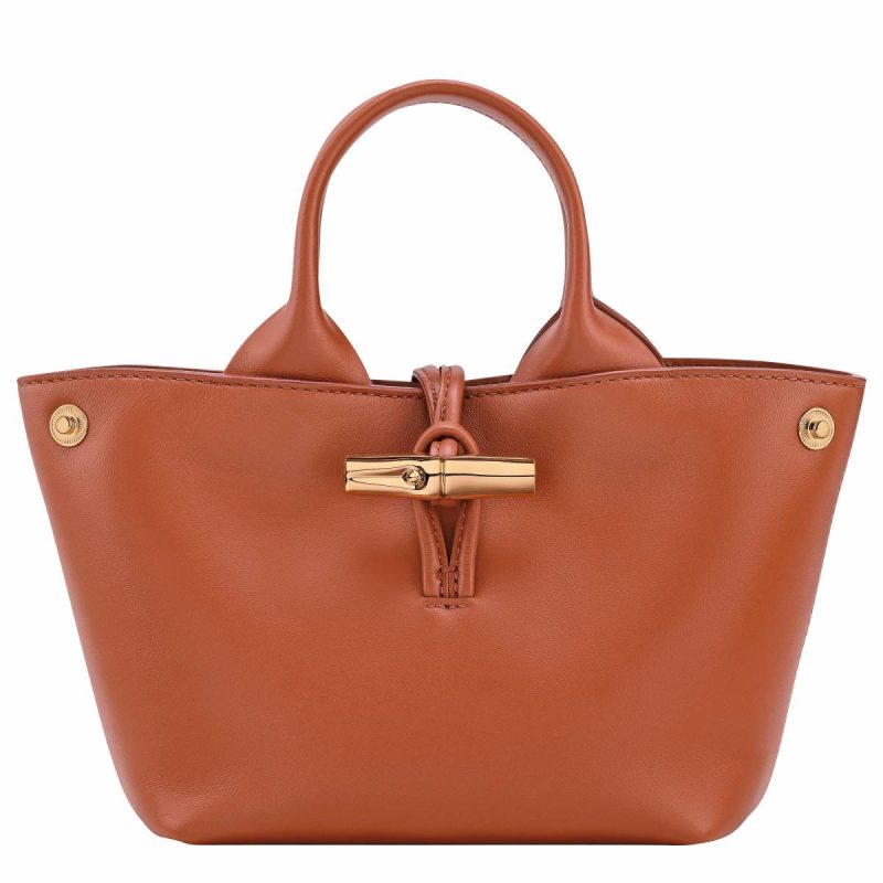 Women Le Roseau Xs Handbag Bark - Leather Bark Leather Bags Longchamp - Image 5
