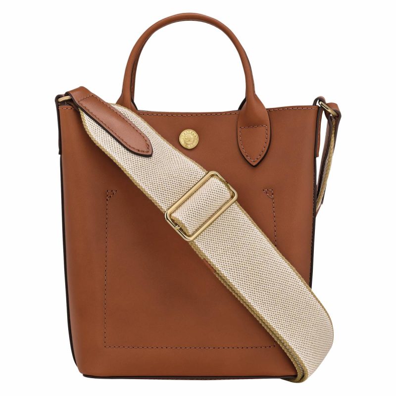 Women Leather Bags Épure Xs Tote Bag Cognac - Leather Longchamp Cognac - Image 4