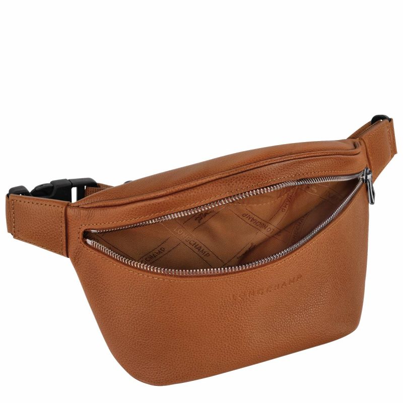 Women Leather Bags Longchamp Caramel Le Foulonné M Belt Bag Caramel - Leather - Image 3