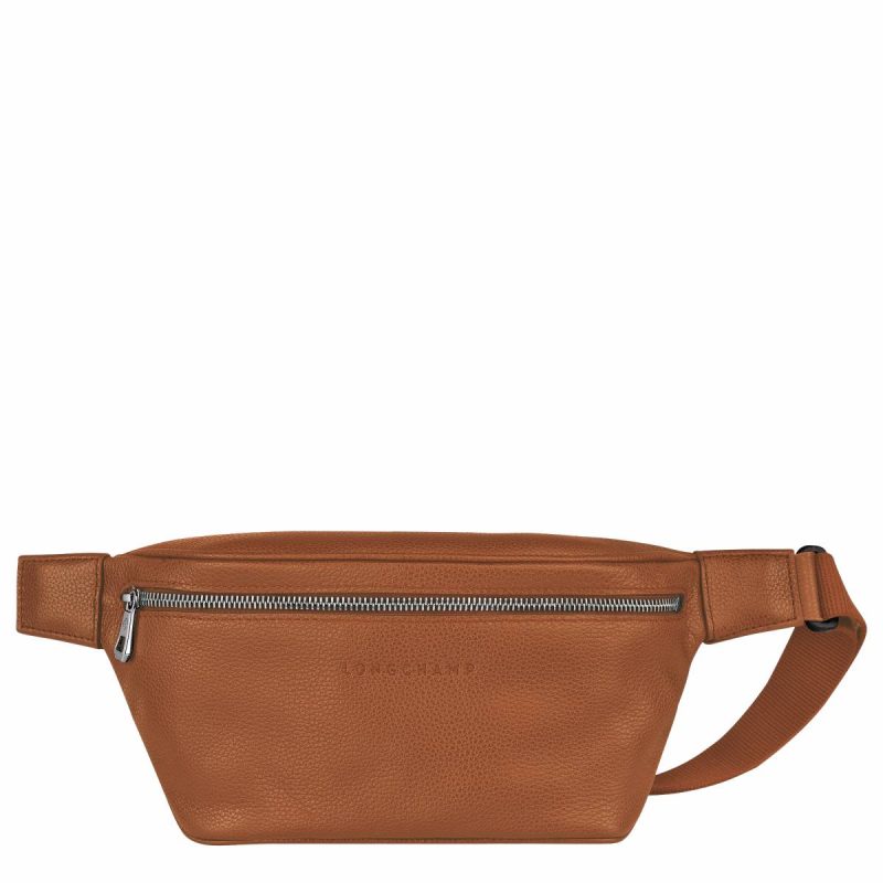 Women Leather Bags Longchamp Caramel Le Foulonné M Belt Bag Caramel - Leather