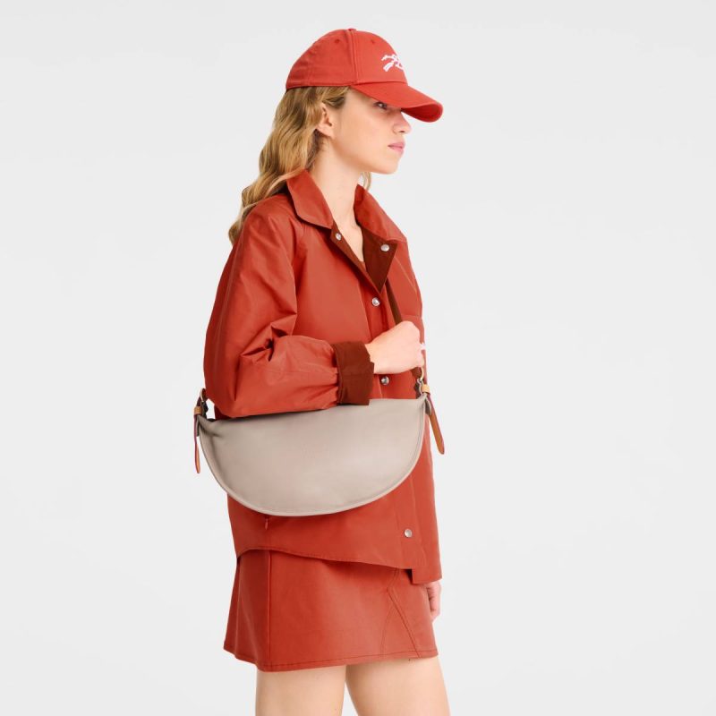 Women Leather Bags Longchamp Clay Smoothie M Crossbody Bag Clay - Leather - Image 2