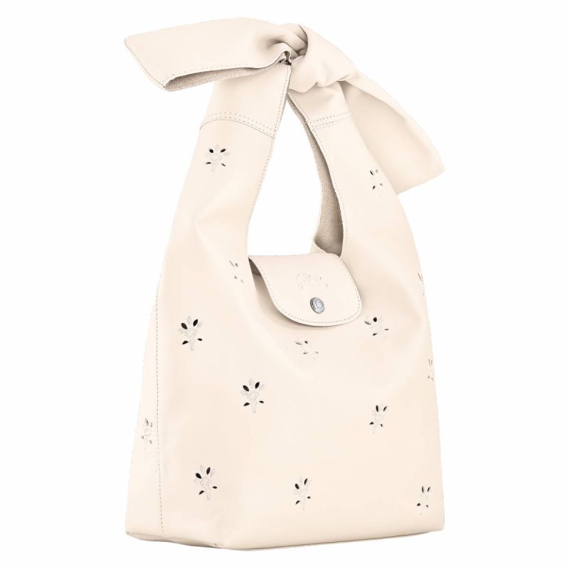 Women Leather Bags Longchamp Le Pliage Xtra M Shoulder Bag Ecru - Leather Ecru - Image 3