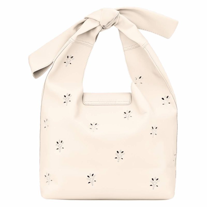Women Leather Bags Longchamp Le Pliage Xtra M Shoulder Bag Ecru - Leather Ecru - Image 4