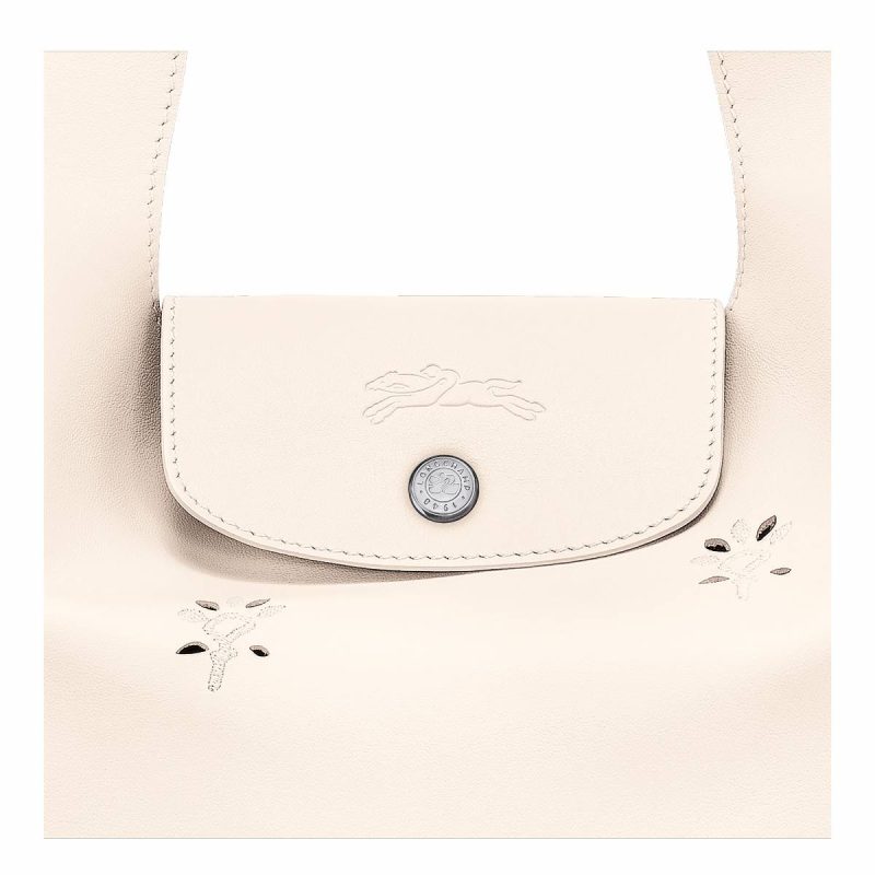 Women Leather Bags Longchamp Le Pliage Xtra M Shoulder Bag Ecru - Leather Ecru - Image 5