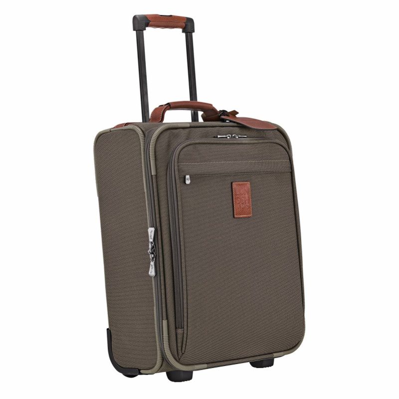 Women Longchamp Brown Boxford S Carry-On Brown - Recycled Canvas Suitcases - Image 2