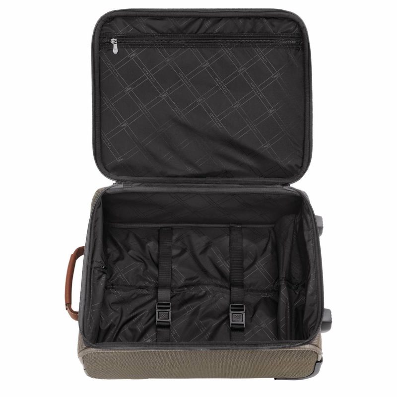 Women Longchamp Brown Boxford S Carry-On Brown - Recycled Canvas Suitcases - Image 3