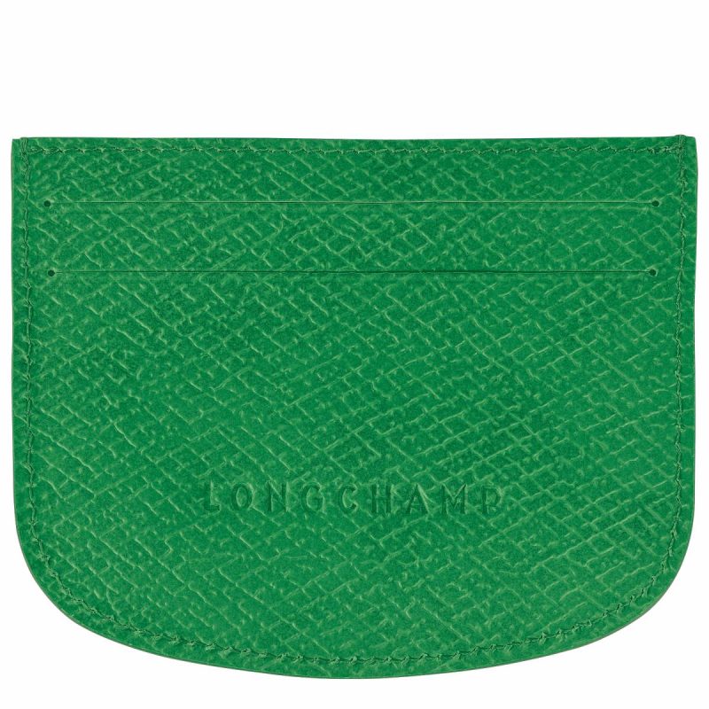 Women Longchamp Épure Card Holder Green - Leather Green Cardholders & Coin Purses - Image 2