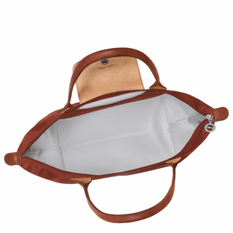 Women Longchamp Le Pliage Green M Tote Bag Chestnut - Recycled Canvas Shoulder Bags Chestnut - Image 4