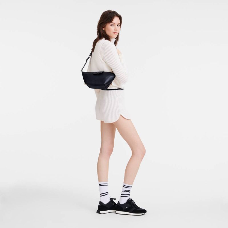 Women Longchamp Le Pliage Xtra Xs Crossbody Bag Black - Leather Leather Bags Black - Image 2