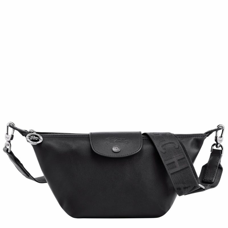 Women Longchamp Le Pliage Xtra Xs Crossbody Bag Black - Leather Leather Bags Black