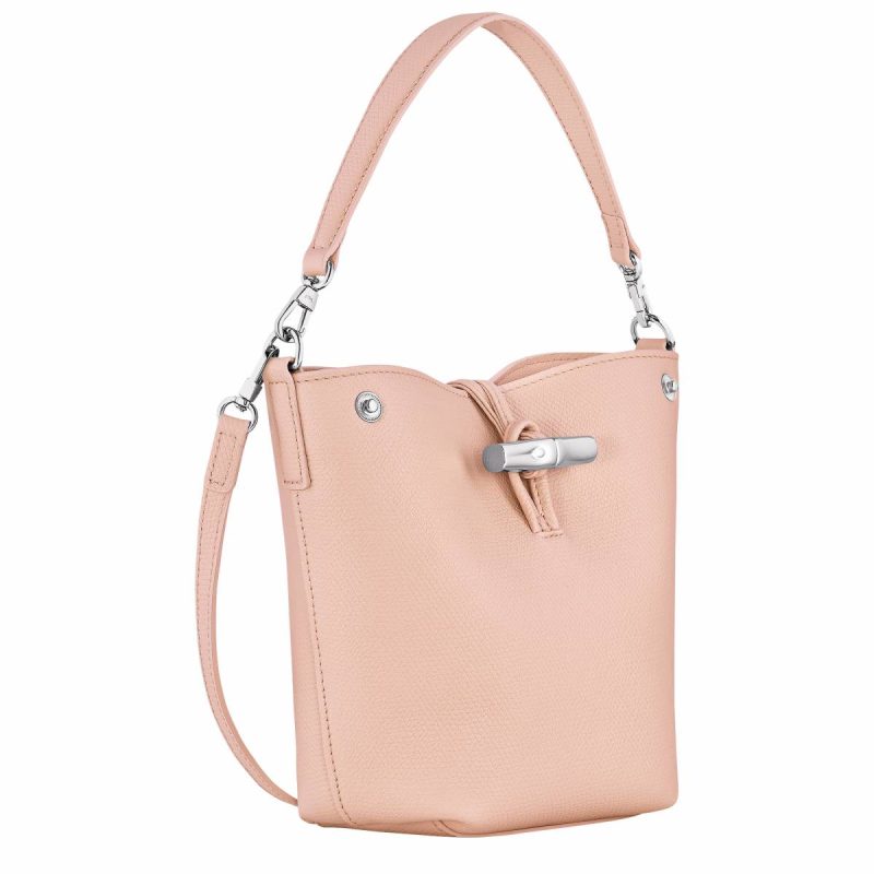 Women Longchamp Le Roseau Xs Bucket Bag Ballerina - Leather Ballerina Leather Bags - Image 3