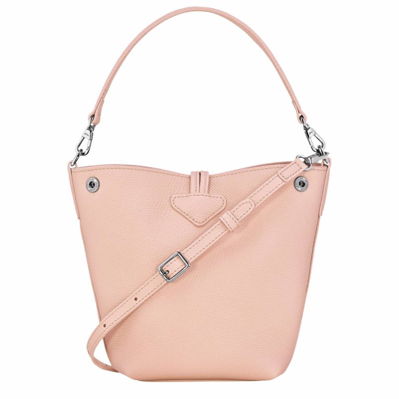 Women Longchamp Le Roseau Xs Bucket Bag Ballerina - Leather Ballerina Leather Bags - Image 4