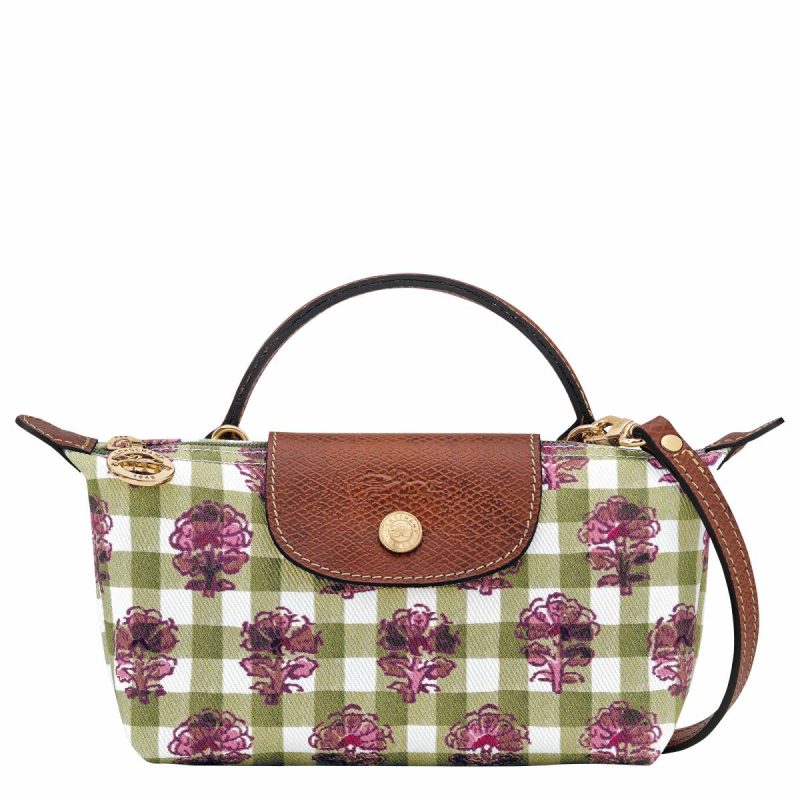 Women Longchamp Mini Bags Artichoke Le Pliage Collection Xs Pouch Artichoke - Canvas