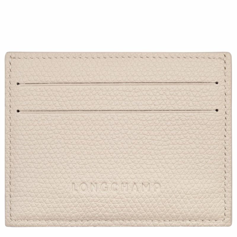 Women Longchamp Paper Le Roseau Card Holder Paper - Leather Cardholders & Coin Purses - Image 2