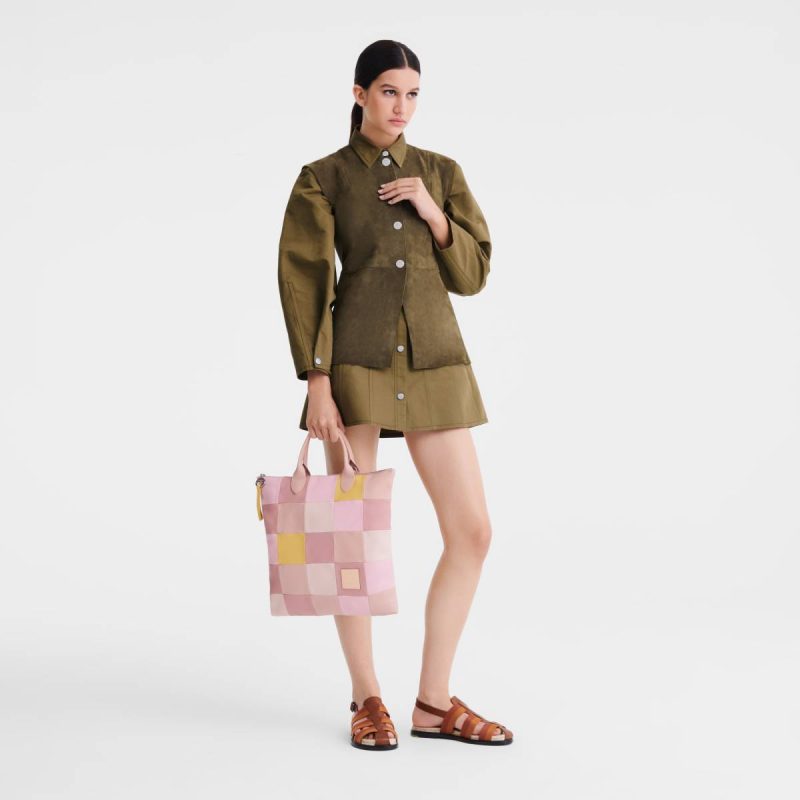 Women Longchamp Re-Play L Handbag Ballerina - Leather Ballerina Leather Bags - Image 2