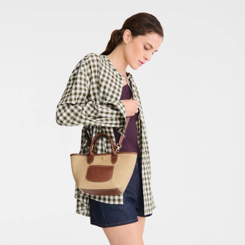 Women Mini Bags Longchamp Brown Le Pliage Collection Xs Basket Bag Brown - Canvas - Image 2