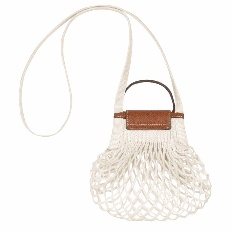 Women Mini Bags Longchamp Ecru Le Pliage Filet Xs Mesh Bag Ecru - Canvas - Image 4