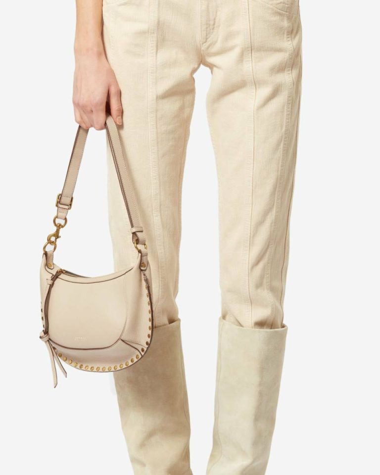 Women Oskan Moon Bag Isabel Marant Crossbody Bags Light Beige - Image 4