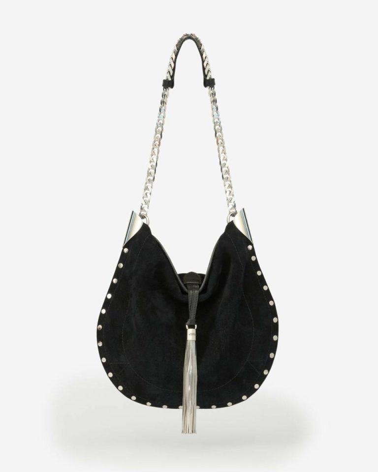 Women Oskan Tassel Bag Shoulder Bags Isabel Marant Black And Silver