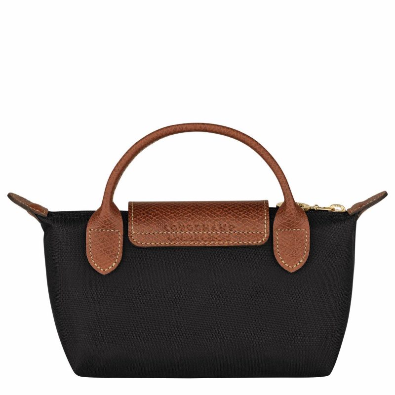 Women Pouches & Cases Le Pliage Original Pouch With Handle Black - Recycled Canvas Longchamp Black - Image 3
