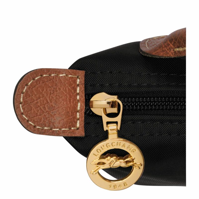 Women Pouches & Cases Le Pliage Original Pouch With Handle Black - Recycled Canvas Longchamp Black - Image 5