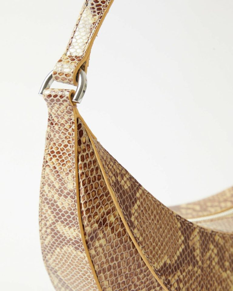 Women Rejina Pyo Petite Banana Bag Leather Print Snake Everyday - Image 5