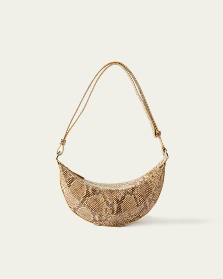 Women Rejina Pyo Petite Banana Bag Leather Print Snake Everyday