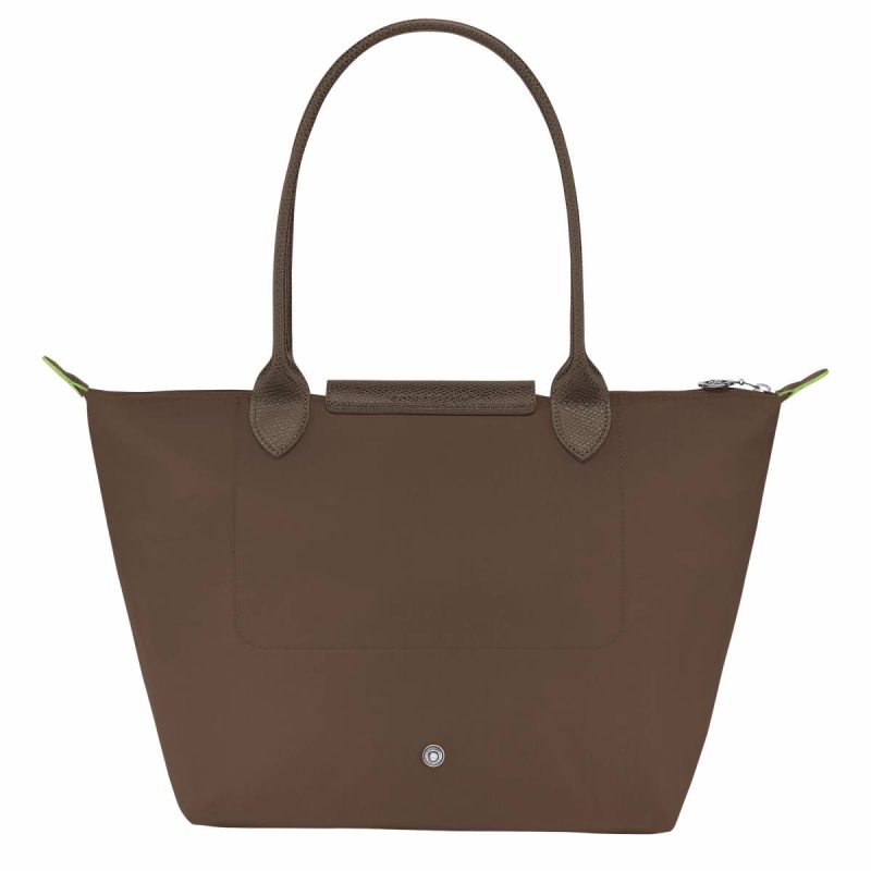 Women Shoulder Bags Longchamp Le Pliage Green M Tote Bag Terra - Recycled Canvas Terra - Image 2