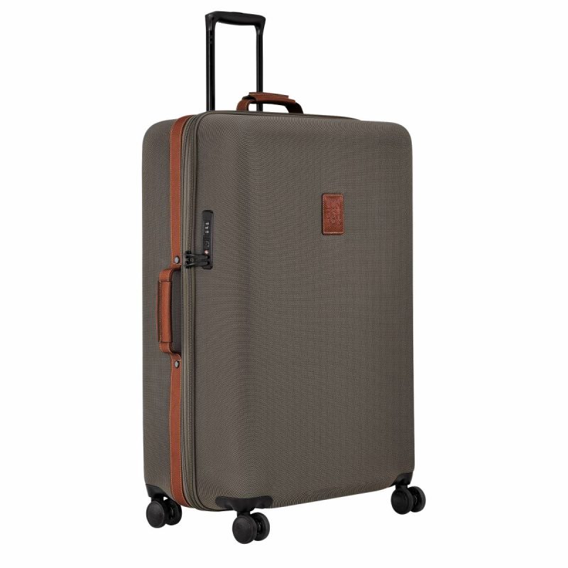 Women Suitcases Brown Boxford Xl Suitcase Brown - Recycled Canvas Longchamp - Image 2