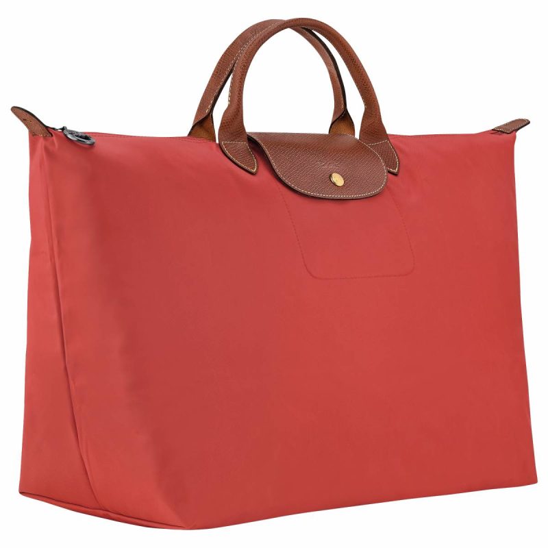 Women Tomato Longchamp Travel Bags Le Pliage Original L Travel Bag Tomato - Recycled Canvas - Image 2