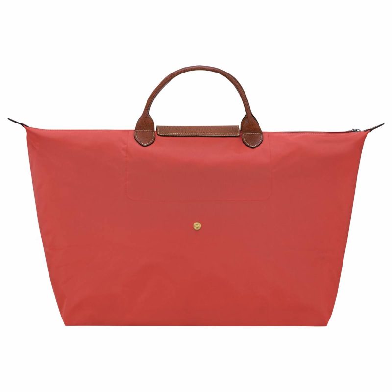 Women Tomato Longchamp Travel Bags Le Pliage Original L Travel Bag Tomato - Recycled Canvas - Image 3