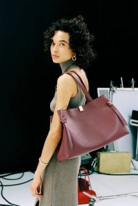 Women Tote Bags Wine Gyoza Tote - Wine Pebble Grained Leather Yuzefi - Image 2