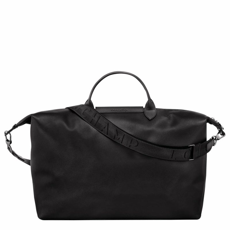 Women Travel Bags Longchamp Black Le Pliage Xtra L Travel Bag Black - Leather - Image 4