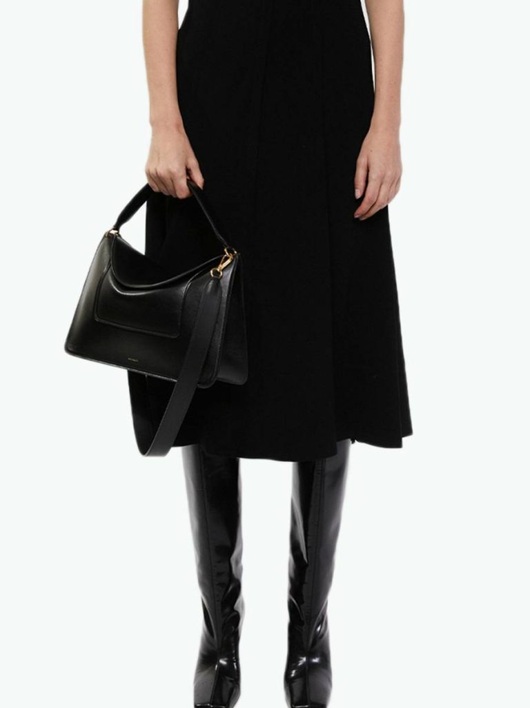 Women Wandler Black Crossbody Bags Penelope Bag Big - Black - Image 2