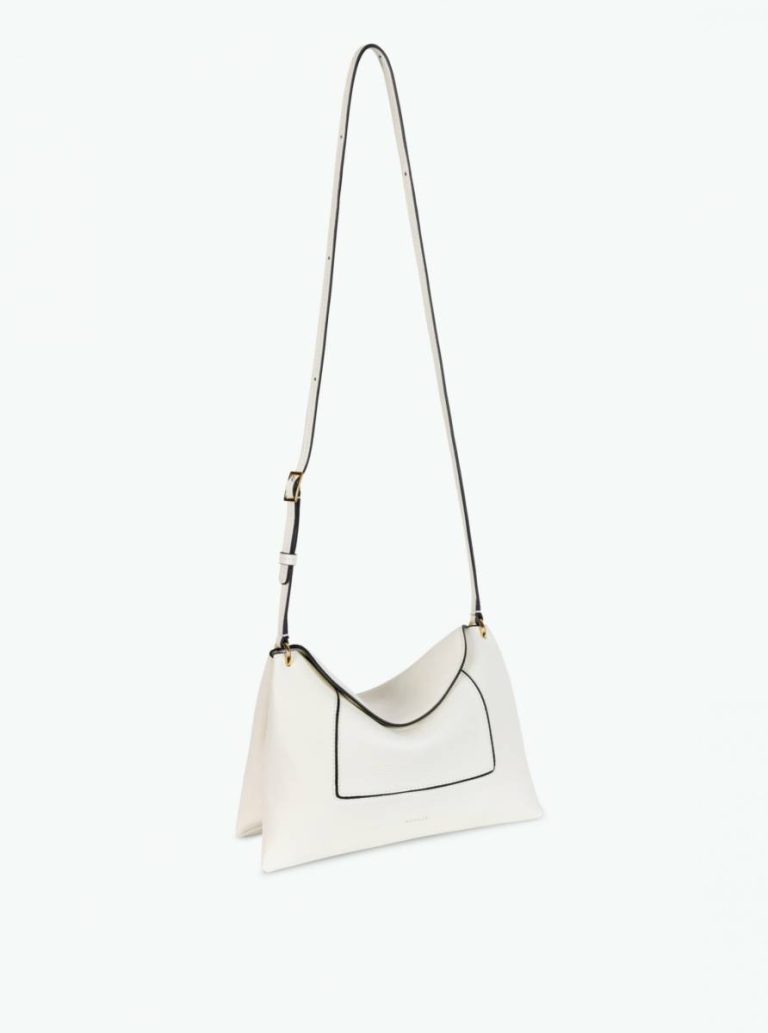 Women Wandler White Crust Penelope Slouch Bag - White Crust Crossbody Bags - Image 3