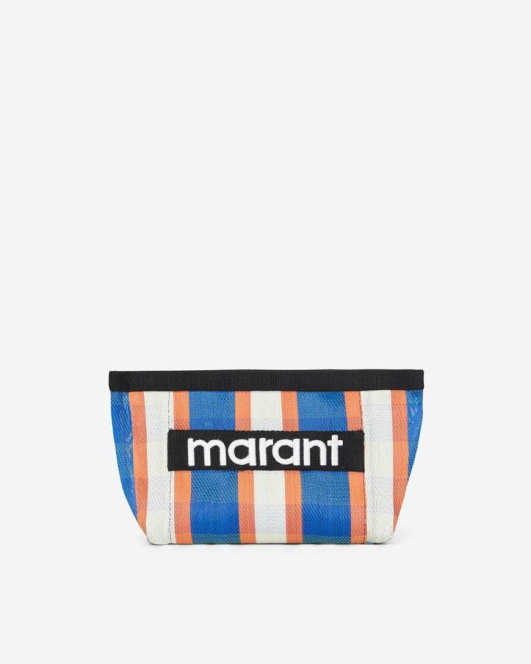 Women White-Blue-Orange Isabel Marant Clutches & Small Leather Goods Powden Bag - Image 3