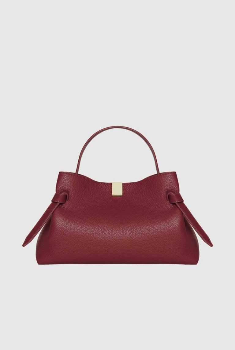 Women Yuzefi Cranberry Crossbody Bags Gyoza - Cranberry Pebble Grained Leather