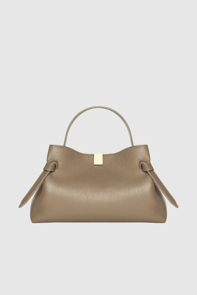 Yuzefi Clay Women Gyoza - Clay Pebble Grained Leather Crossbody Bags